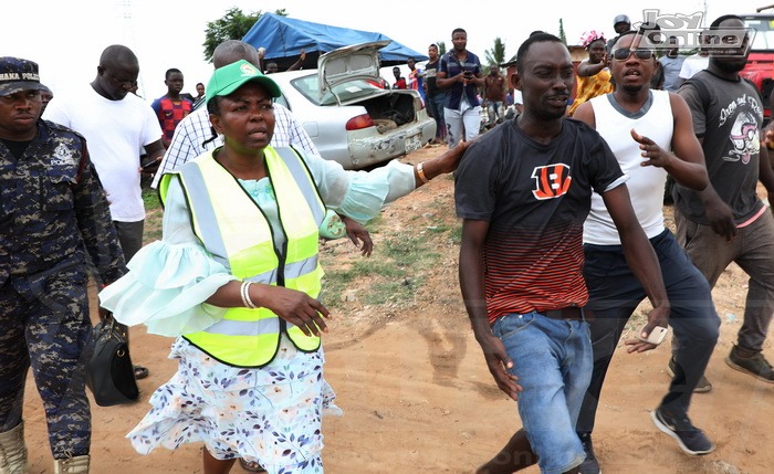 Photos: GRIDCo demolishes illegal structures under high tension lines at Bawaleshie