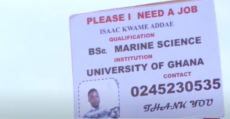 Living Standard Series: Why Isaac Addae used a placard to draw attention to his unemployed status