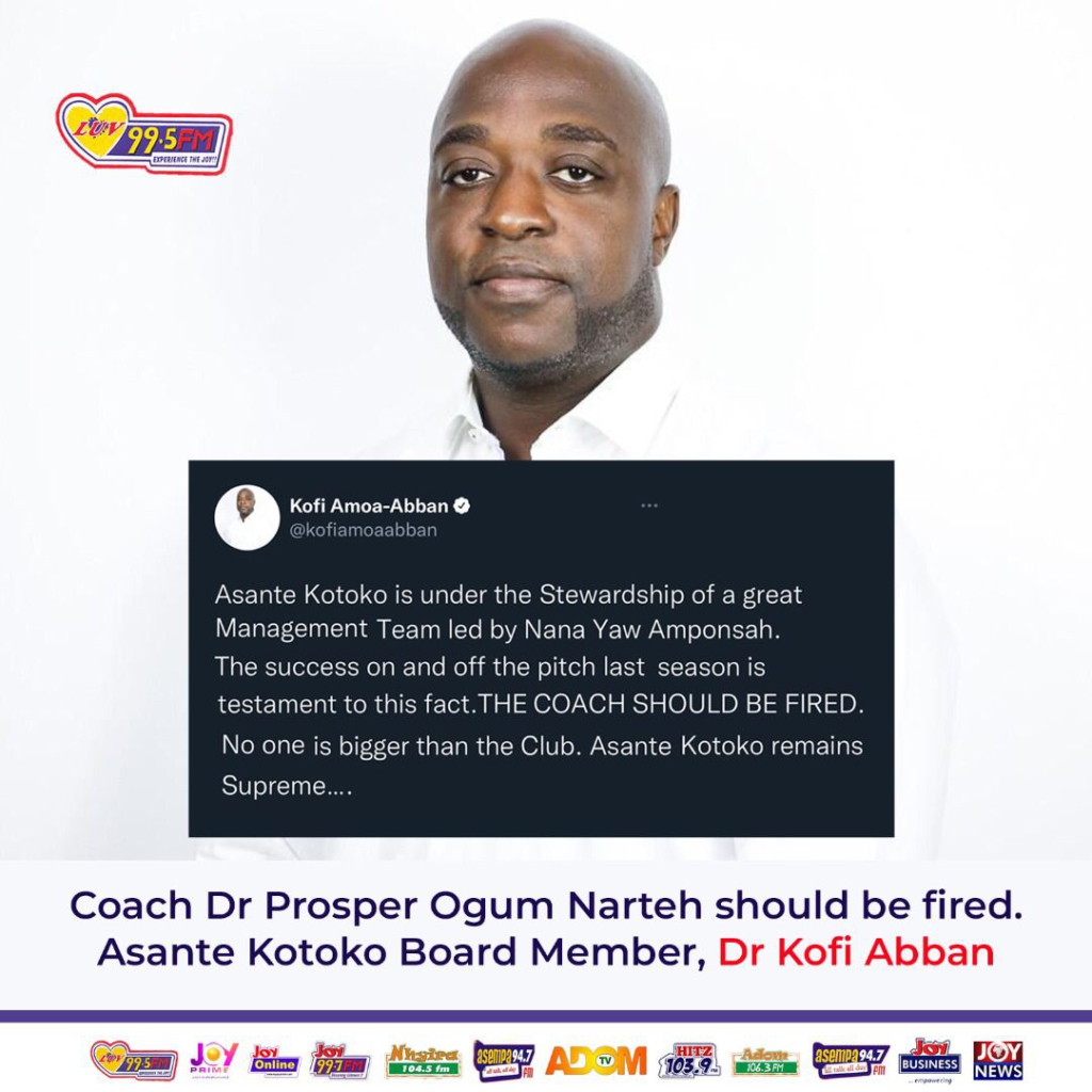 Kotoko now back to square one – Disappointed Kojo Addae-Mensah reacts