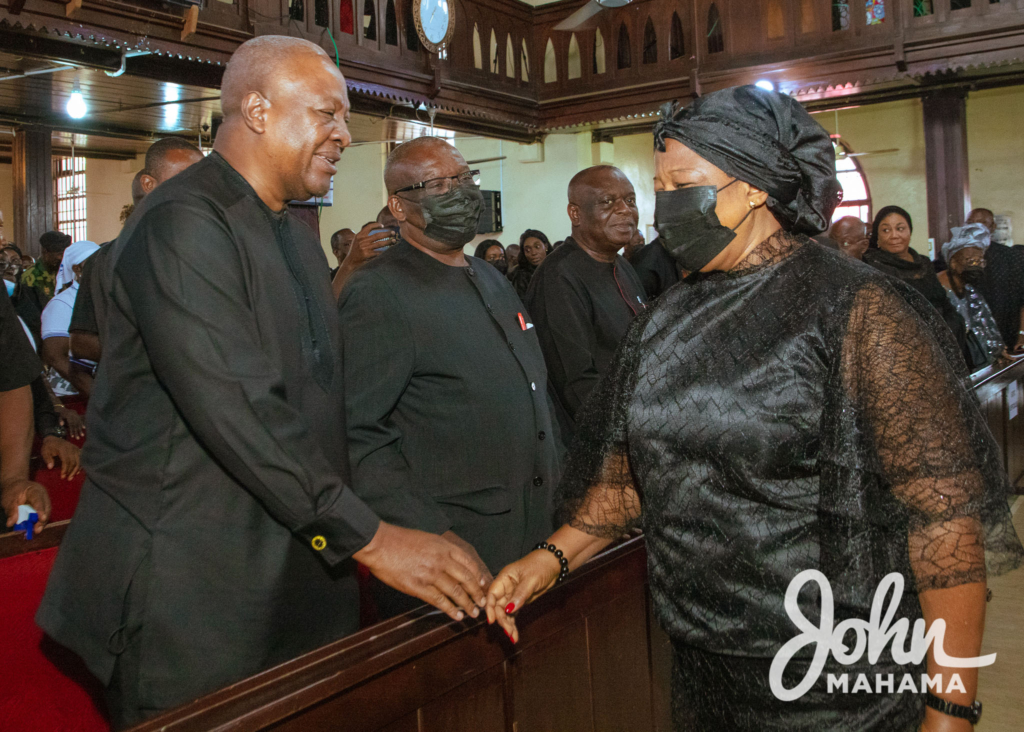 Photos: Mahama mourns wife of late Gen Akuffo, Emily Akuffo