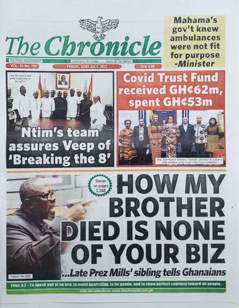 Today's front pages: Friday, July 22, 2022