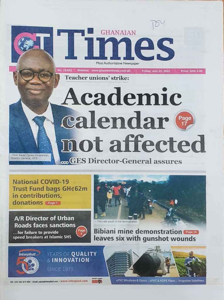 Today's front pages: Friday, July 22, 2022