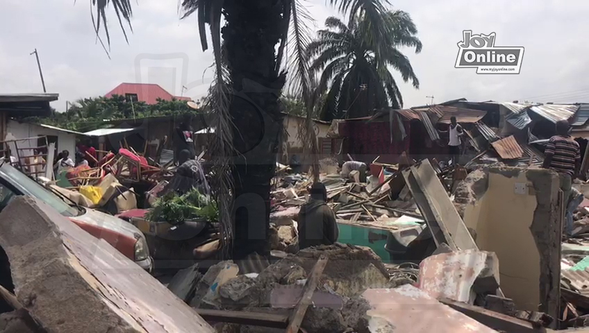 Over 50 shops, houses demolished by unknown men at Sakaman