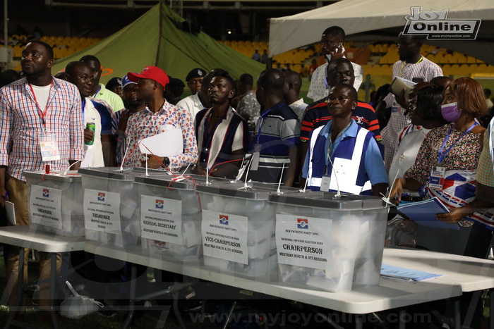 Photos of voting process at NPP National Delegates Conference