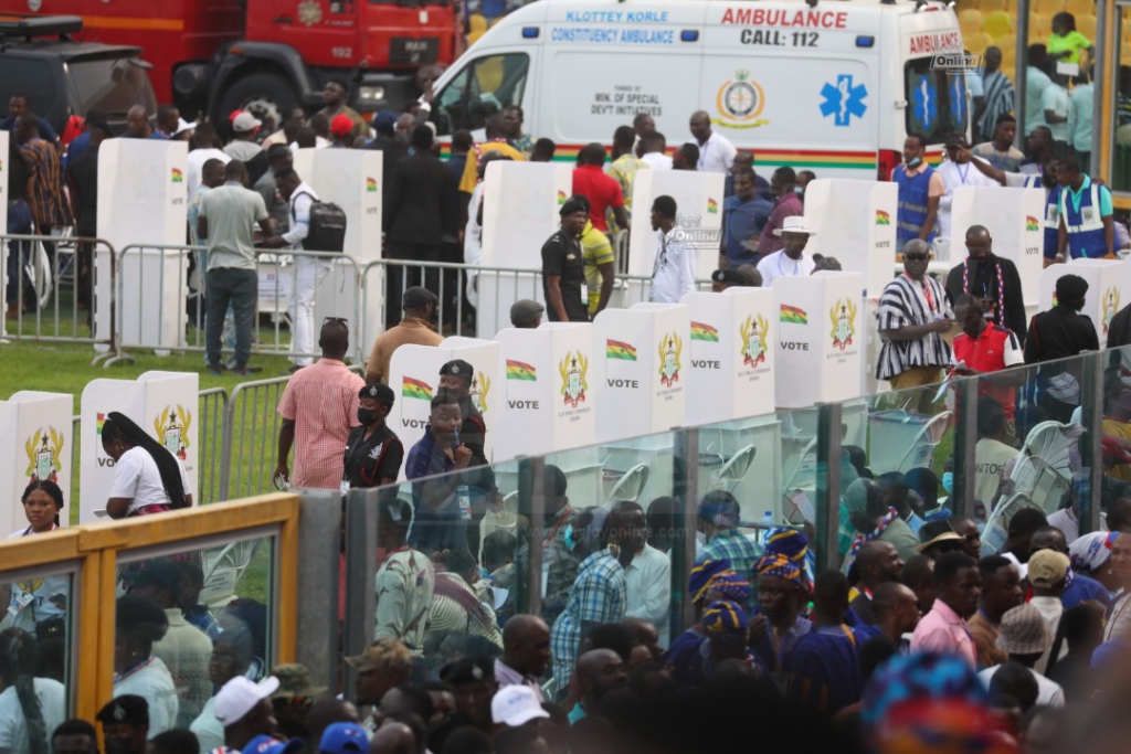 Photos of voting process at NPP National Delegates Conference