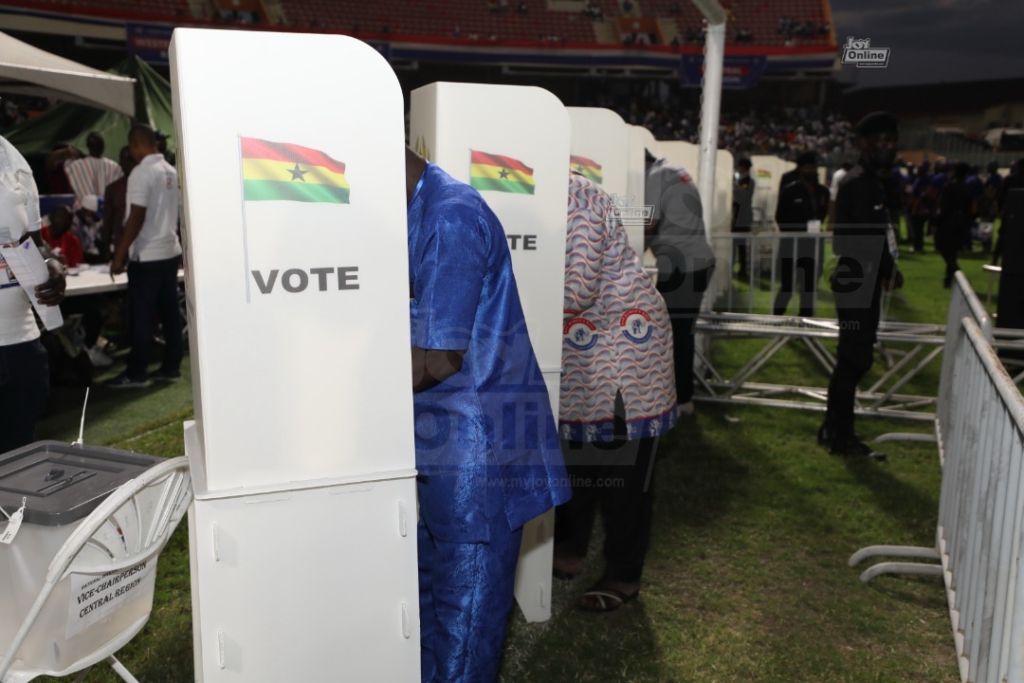 Photos of voting process at NPP National Delegates Conference