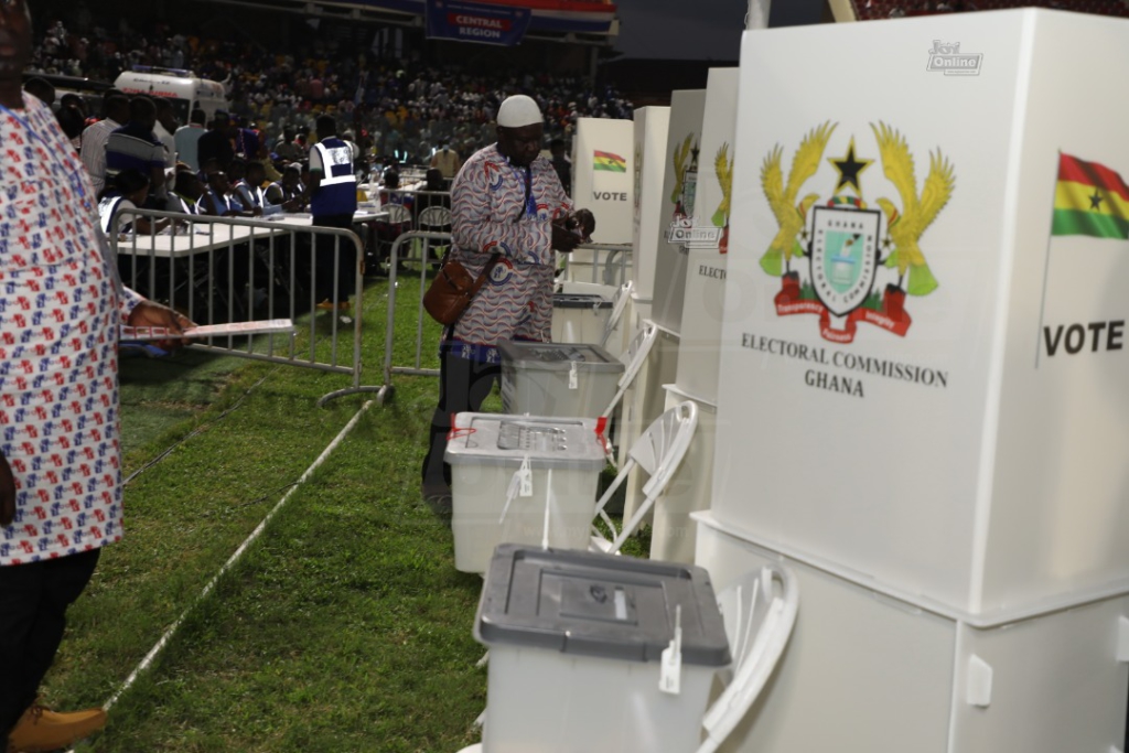 Photos of voting process at NPP National Delegates Conference