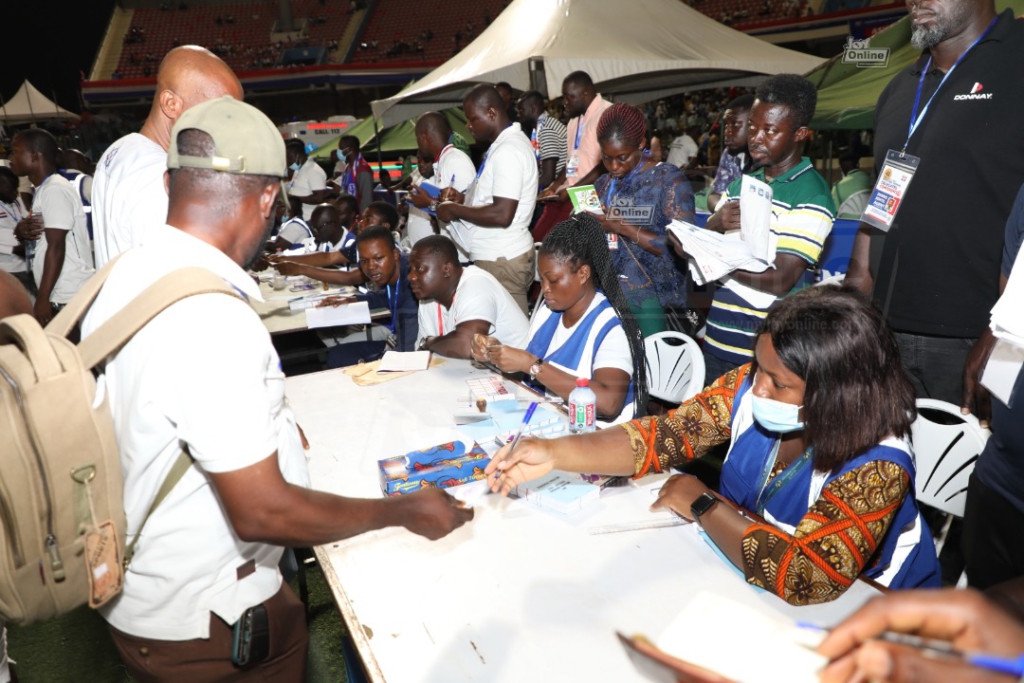 Photos of voting process at NPP National Delegates Conference