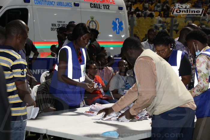 Photos of voting process at NPP National Delegates Conference