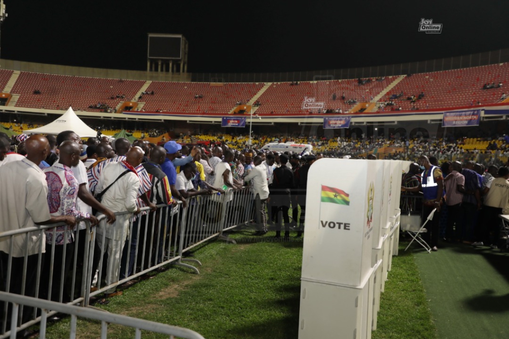 Photos of voting process at NPP National Delegates Conference