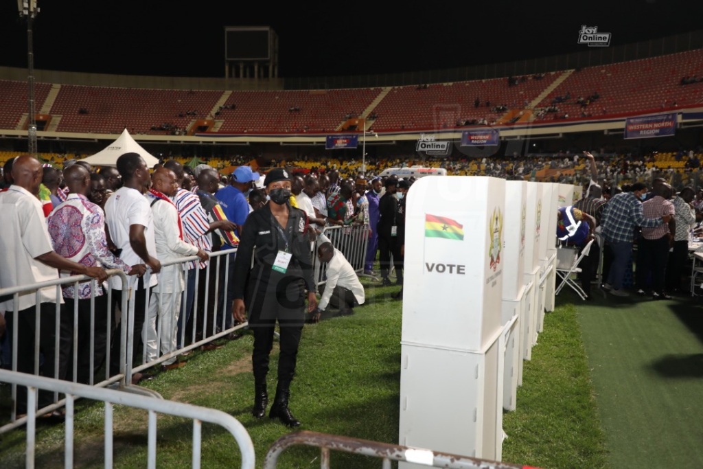 Photos of voting process at NPP National Delegates Conference