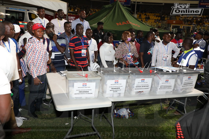 Photos of voting process at NPP National Delegates Conference