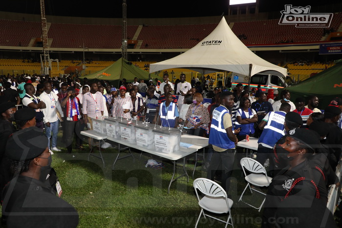 Photos of voting process at NPP National Delegates Conference