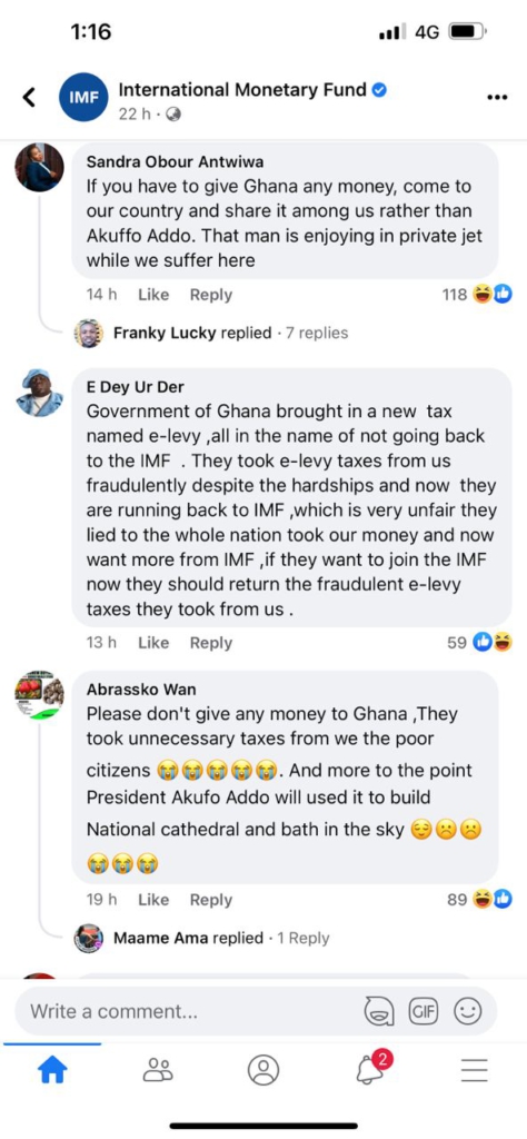 Ghanaians mob IMF on Facebook to campaign against Akufo-Addo's bailout request