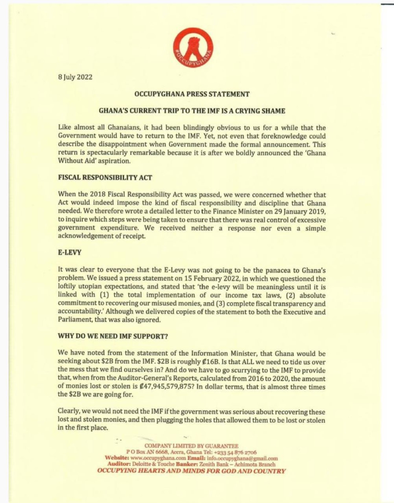Ghana's return to IMF is a disappointment - OccupyGhana Ghana's return to IMF is a disappointment - OccupyGhana