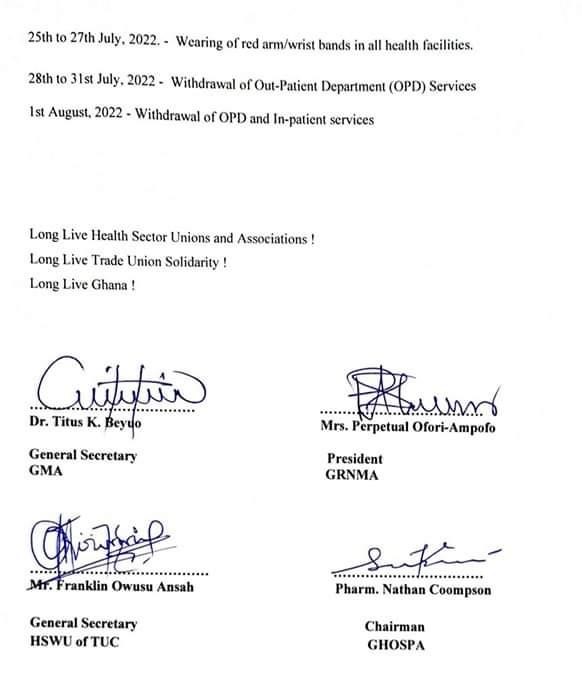 Doctors, nurses and other health workers to withdraw services over COLA Doctors, nurses and other health workers to withdraw services over COLA