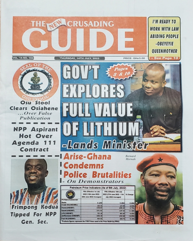 Today's front pages: Thursday, July 14, 2022 - MyJoyOnline