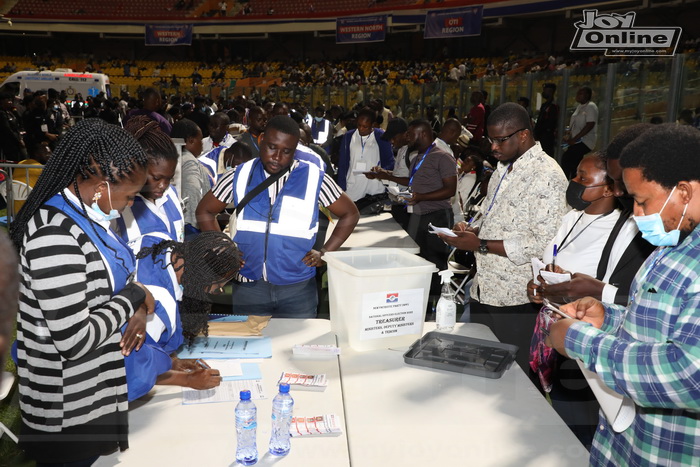 Photos of voting process at NPP National Delegates Conference