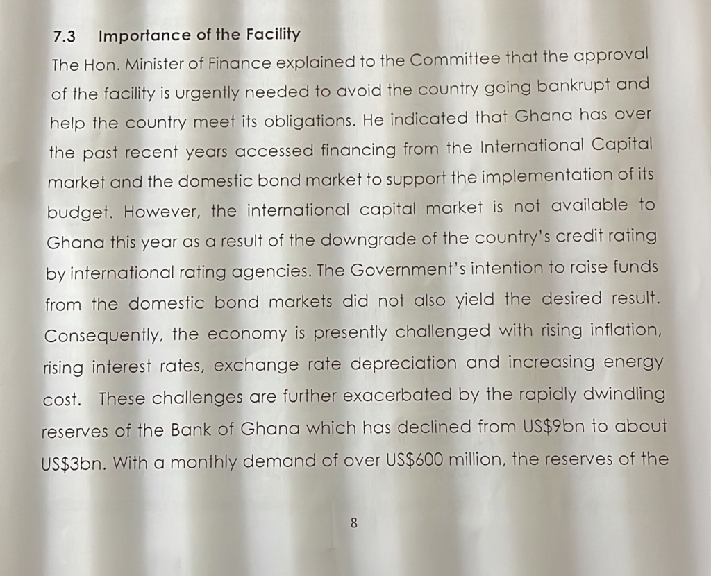 Bank of Ghana reserves decline from $9bn to $3bn - Finance Committee Report