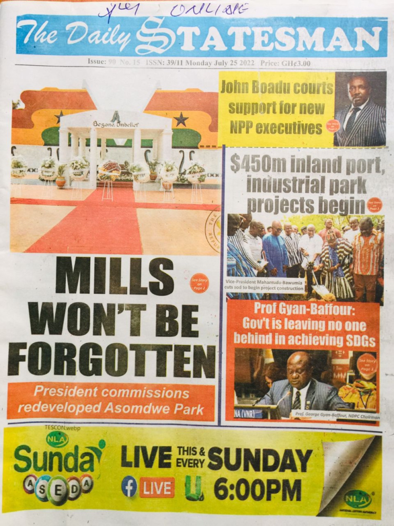 Today's front pages: Monday, July 25, 2022