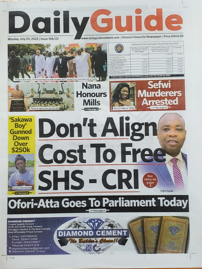 Today's front pages: Monday, July 25, 2022