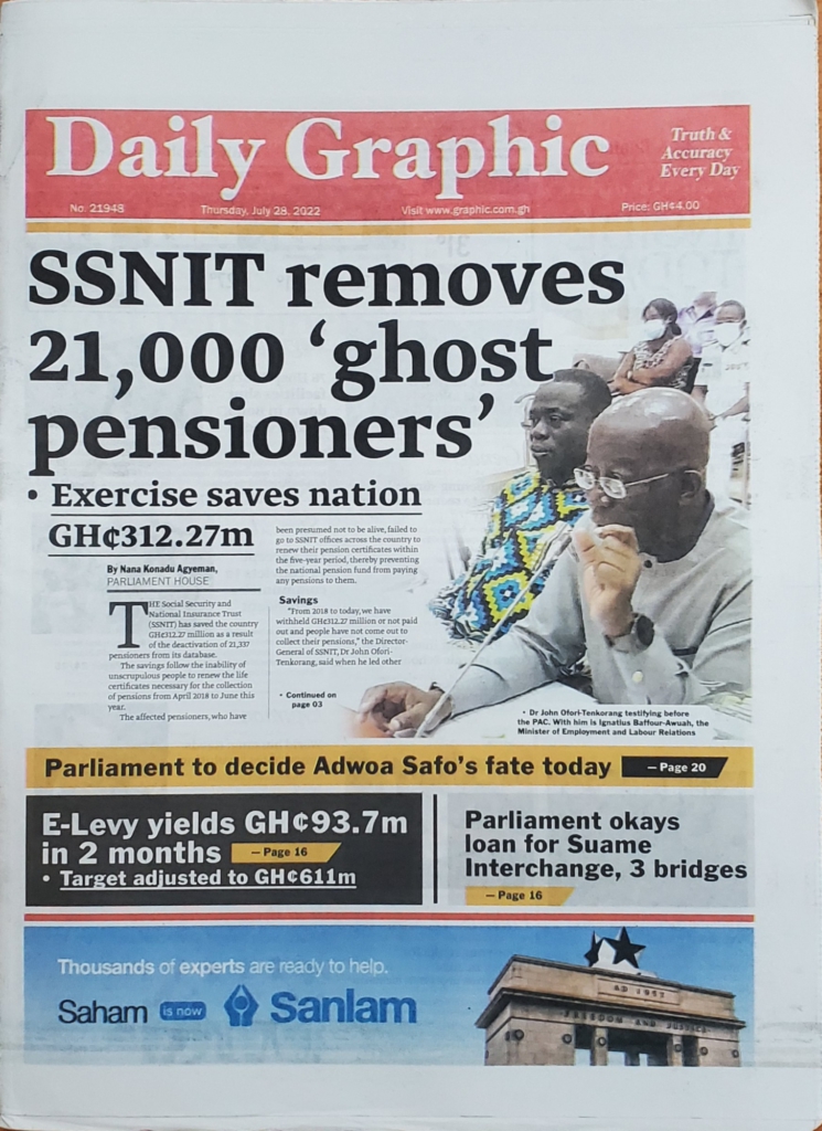 Today's front pages: Thursday, July 28, 2022 Today's front pages: Thursday, July 28, 2022