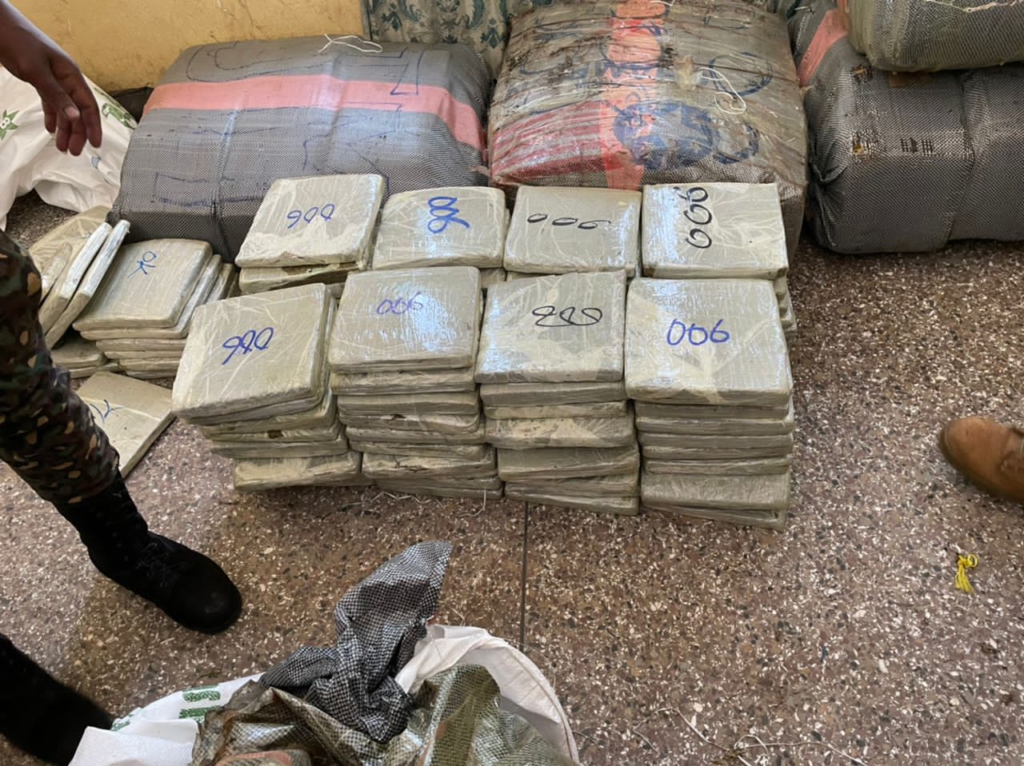 Ghana Immigration Service intercepts sacks of suspected Indian hemp at Nyive Ghana Immigration Service intercepts sacks of suspected Indian hemp at Nyive