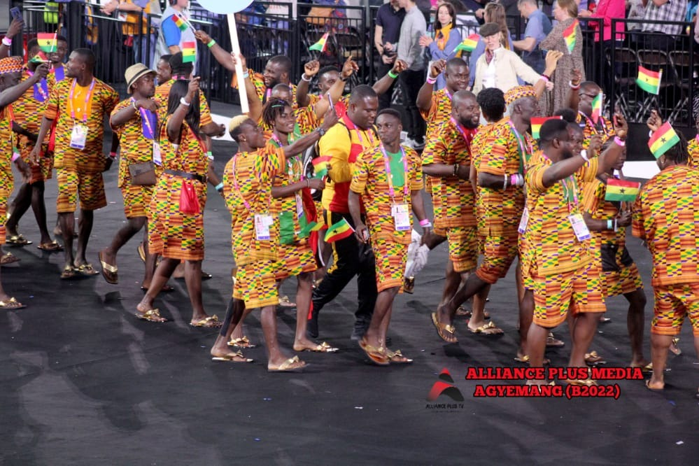 Photos: How Team Ghana 'kentefied' the 2022 Commonwealth Games opening ceremony