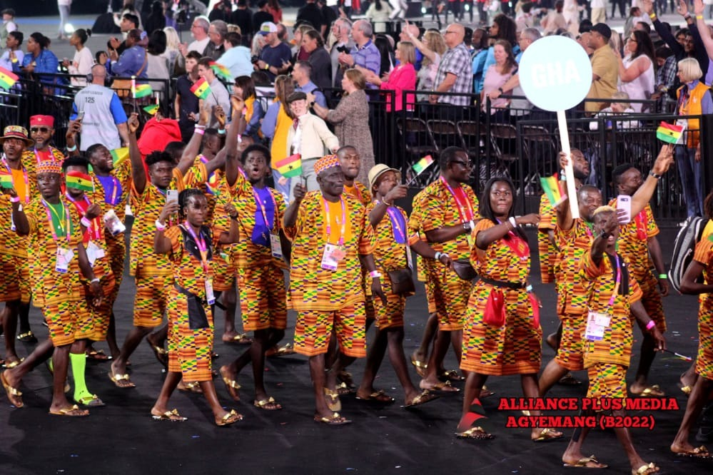 Photos: How Team Ghana 'kentefied' the 2022 Commonwealth Games opening ceremony