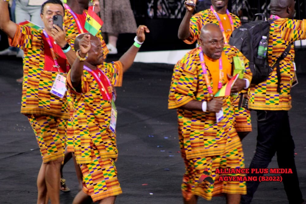 Photos: How Team Ghana 'kentefied' the 2022 Commonwealth Games opening ceremony