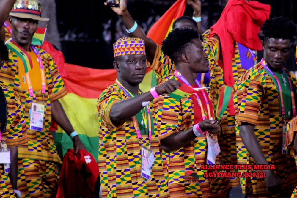 Photos: How Team Ghana 'kentefied' the 2022 Commonwealth Games opening ceremony