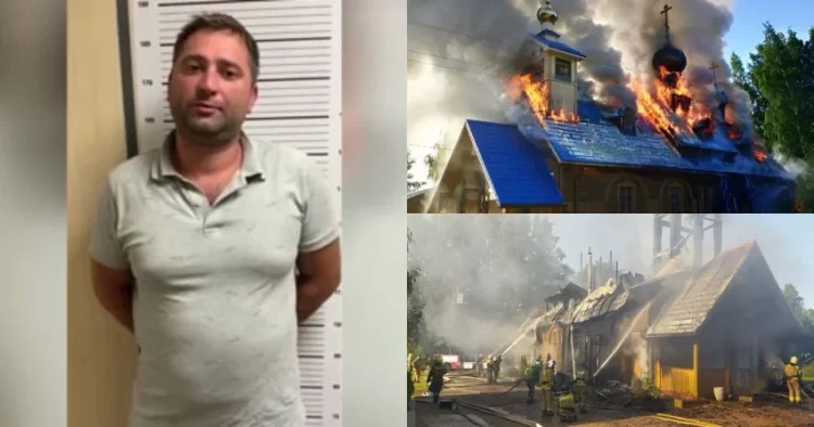 Man sets fire to church because his wife kept donating to it
