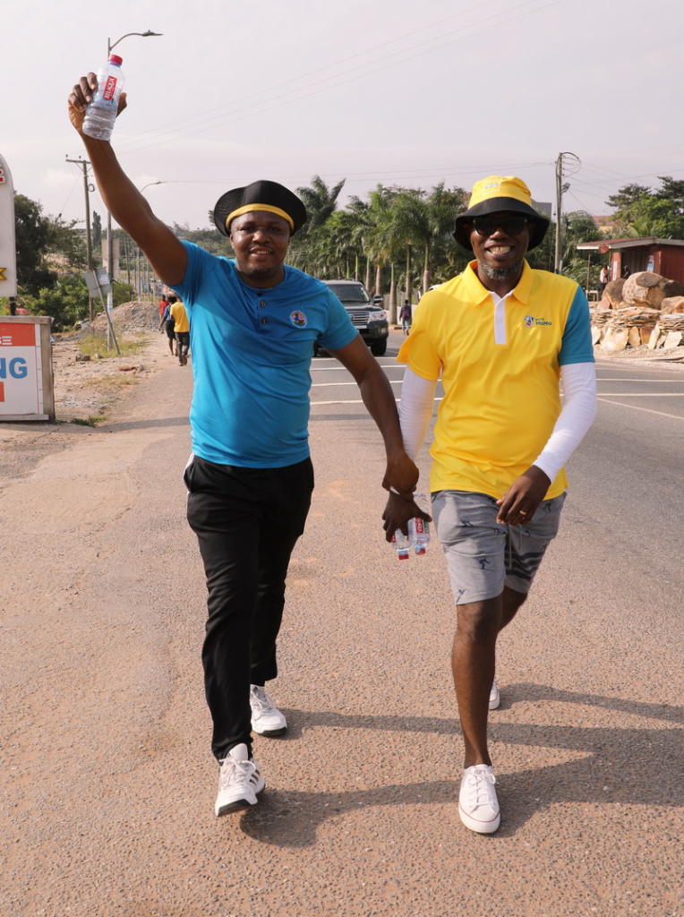 MTN organizes fitness walk for journalists