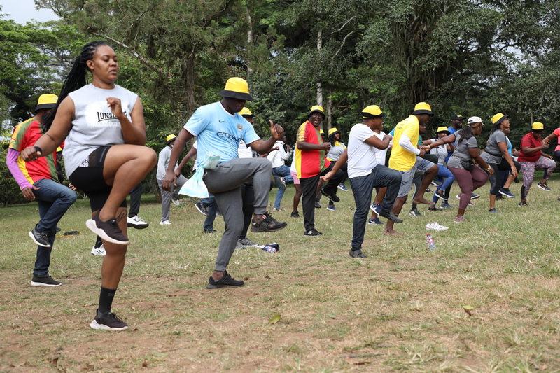 MTN organizes fitness walk for journalists