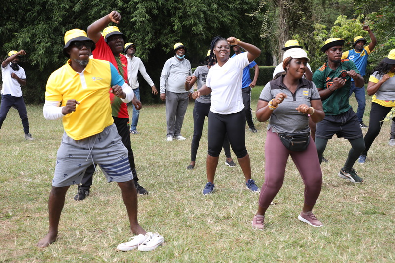 MTN organizes fitness walk for journalists