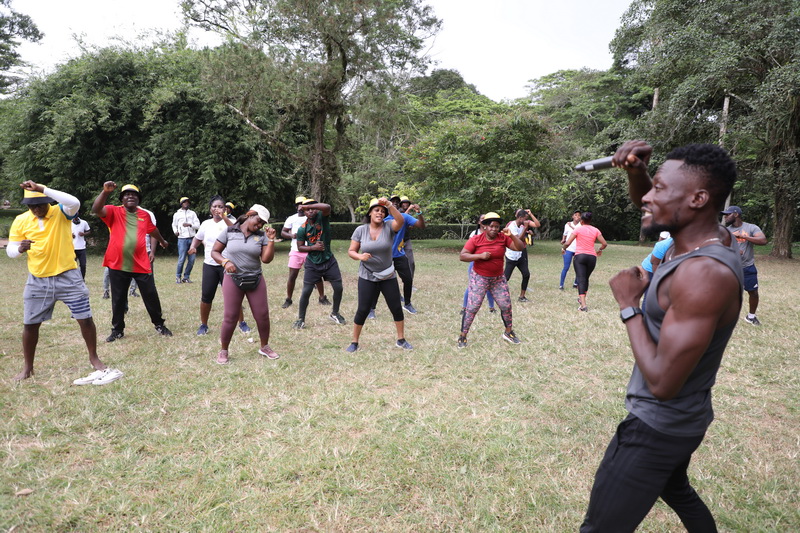 MTN organizes fitness walk for journalists