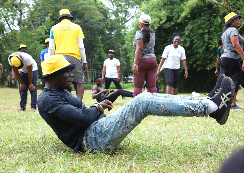 MTN organizes fitness walk for journalists