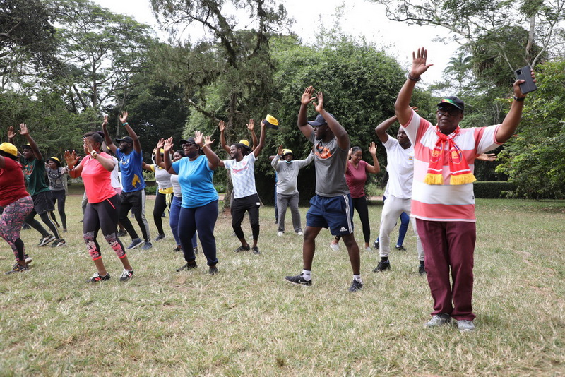 MTN organizes fitness walk for journalists