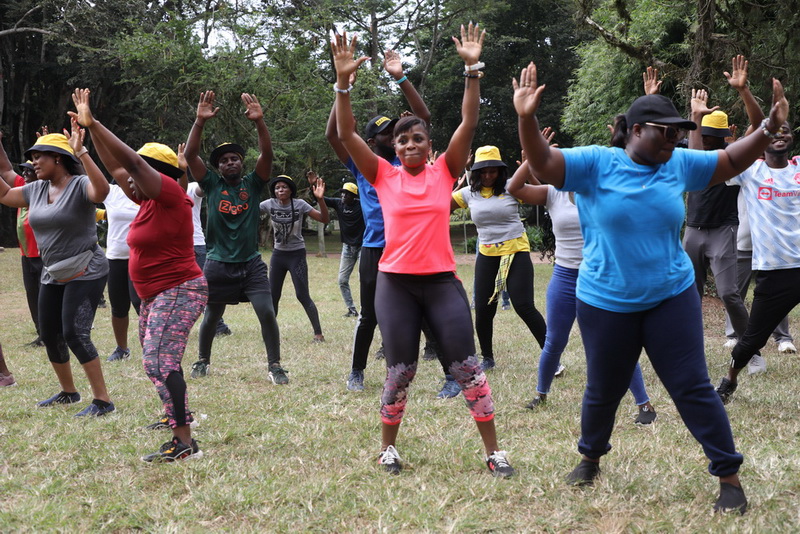 MTN organizes fitness walk for journalists