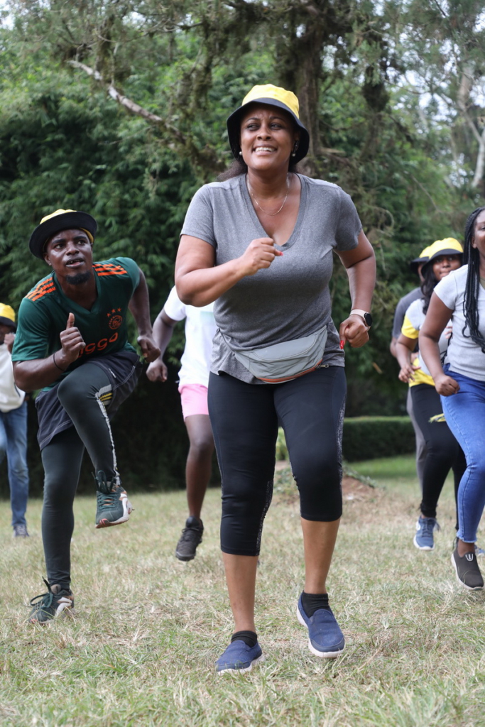 MTN organizes fitness walk for journalists