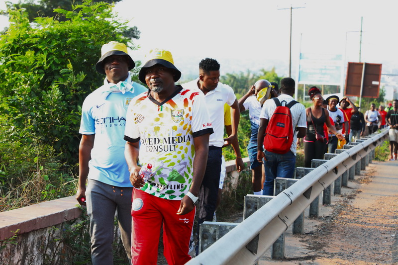 MTN organizes fitness walk for journalists