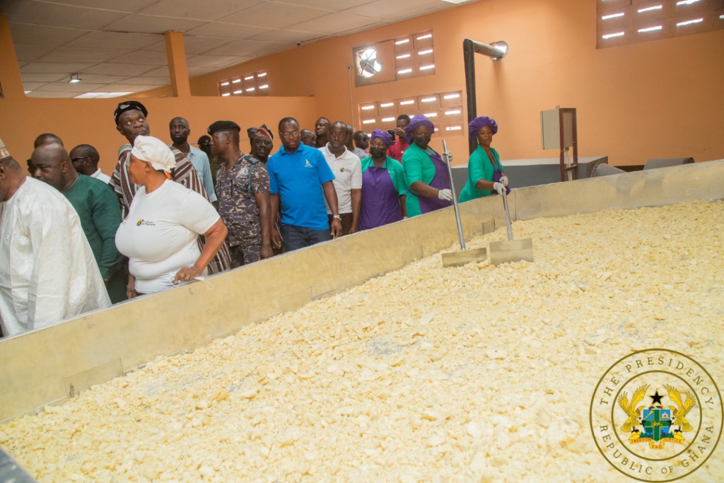 1D1F: Akufo-Addo inspects ¢9.2m yam and cassava factory in Bimbilla