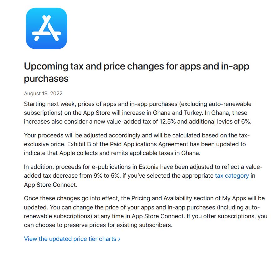 Apple users in Ghana to pay more for apps starting this week