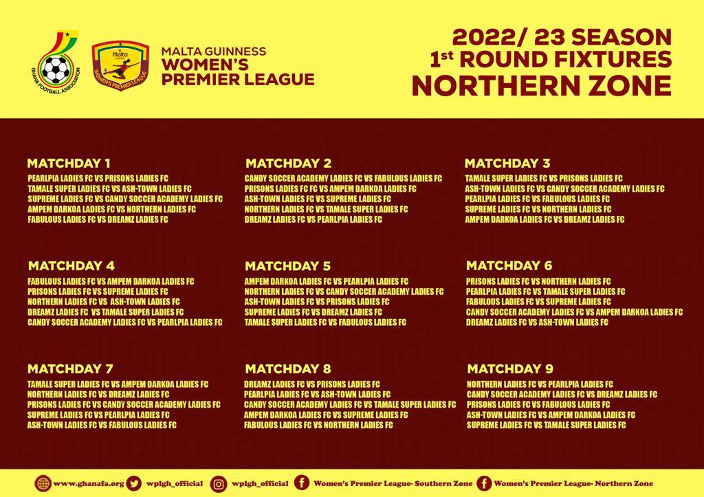 GFA release fixtures for 2022/23 Women’s Premier League GFA release fixtures for 2022/23 Women’s Premier League