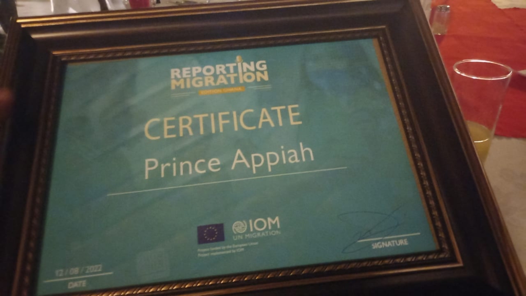 JoyNews’ Prince Appiah, Justice Baidoo win IOM best migration reporting award for 2022