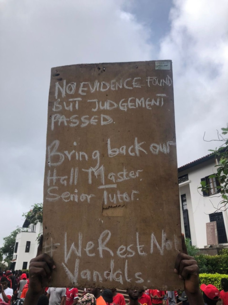 Commonwealth Hall residents protest suspension of Hall Master, Senior Tutor over clashes Commonwealth Hall residents protest suspension of Hall Master, Senior Tutor over clashes