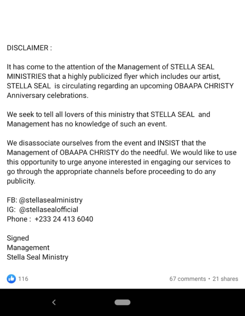 I apologise for my actions - Obaapa Christy tells Stella Aba Seal