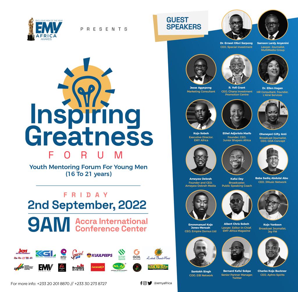 EMY Africa lists 17 speakers and mentors for Inspiring Greatness Forum EMY Africa lists 17 speakers and mentors for Inspiring Greatness Forum