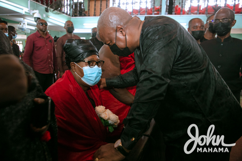 Photos: Mahama joins A.B Crentsil's family at memorial service