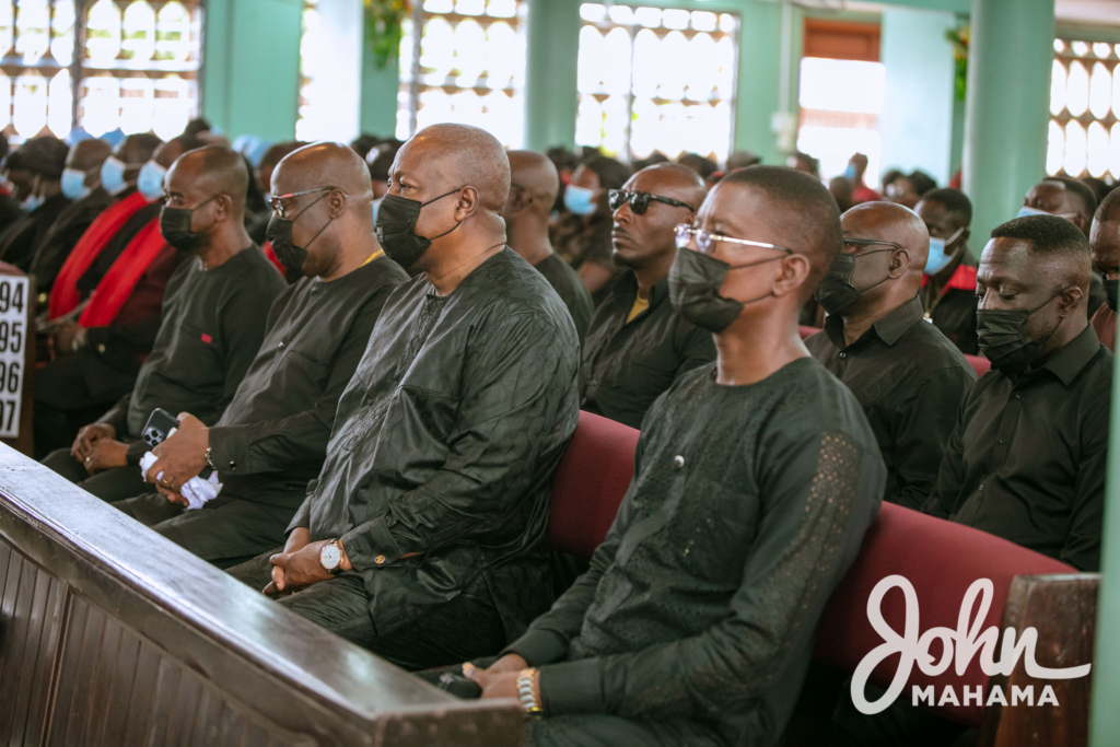 Photos: Mahama joins A.B Crentsil's family at memorial service